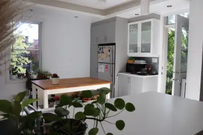 Chambre lumineuse MEUBLÉE dans 4½ renové au Plateau Mont-Royal