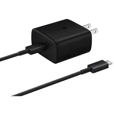 Samsung 45W Fast Charging Wall Charger with USB-C Cable - Black, View more