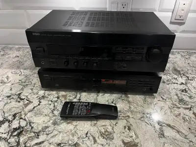 Yamaha stereo receiver(RX-396) & CD player, View more