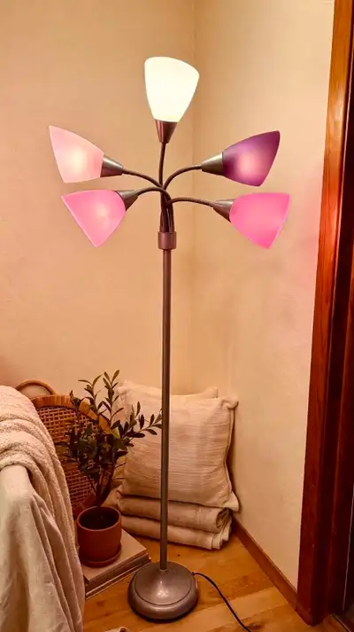 Hextra 5-Light Colorful Gooseneck Floor Lamp, View more