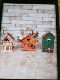 Bird houses, set of 3