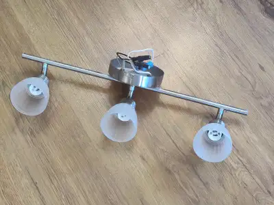 Track Lighting (3) Adjustable Three-Light Kit - Stainless Steel, View more