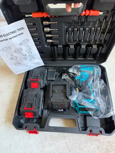 LITHIUM Cordless Impact Electric Wrench 48V Brand New 2 Batterie, View more