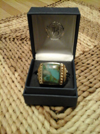 "Power Of The West" Turquoise Cabochon Thunderbird Ring