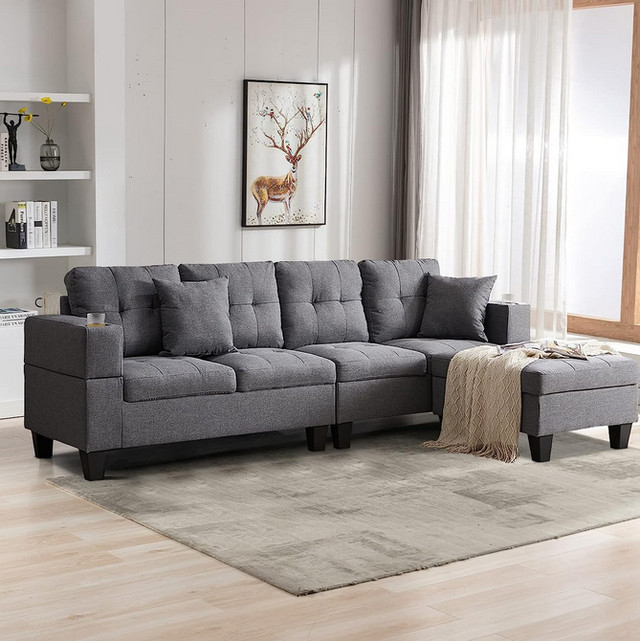 Peacefull comfy 4 seater sectional amazing sofa couch in Couches & Futons in Markham / York Region - Image 2