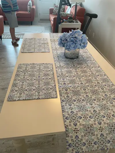 Table Runner, placemats, artificial flowers, View more