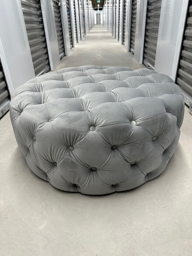 Tufted Round Ottoman in Coffee Tables in Mississauga / Peel Region
