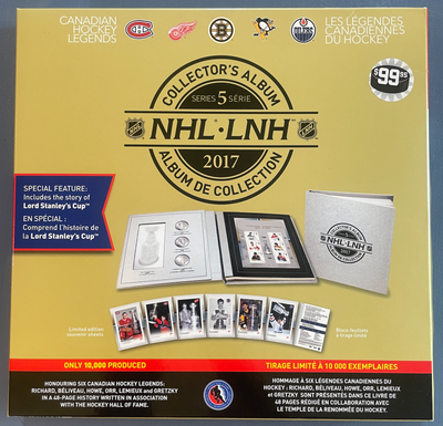 2017 NHL Collector's Album (Canada Post) (2 available) -3x6in silver-plated metal plaque -three silv...