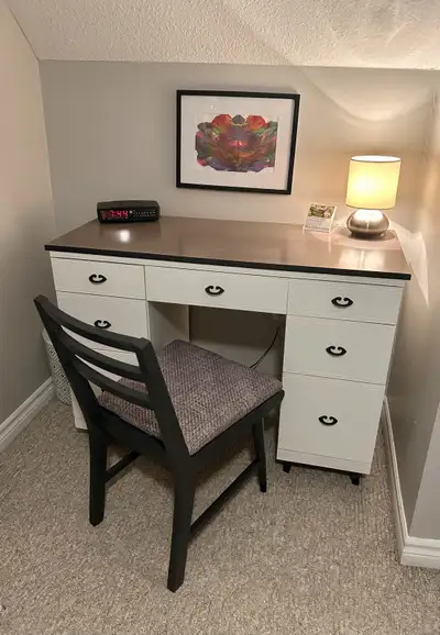 Refinished desk and chair, View more