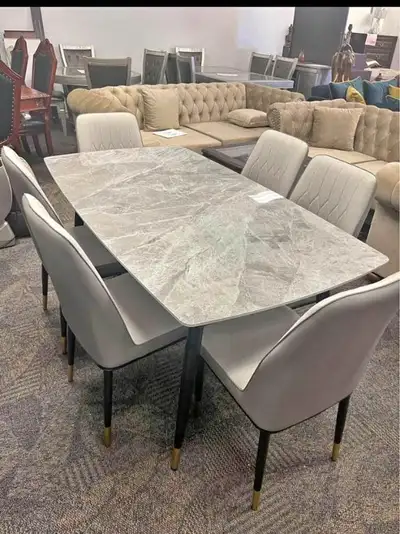 Brand New Marble Dining Table with 6 Chairs, View more