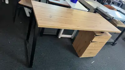  53" office Desk with drawer, Writing Table with Cabinet, View more