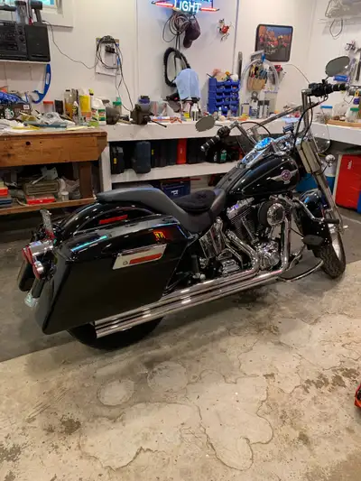 FOR SALE 2006 Harley Fatboy Excellent shape. 38000 km. Black in color. Vance and Hines Longshots. Ha...