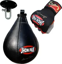 JP Speed Bag Kit for Boxing Genuine Cowhide Leather,MMA Muay Tha