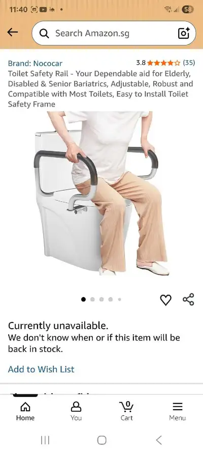 Nococar Toilet Safety Rail, View more