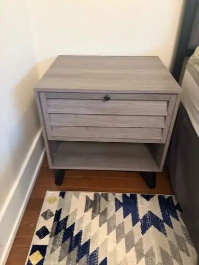 Two bedside tables, with storage , View more