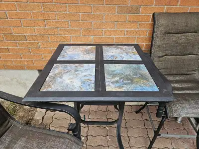 outdoor bistro-style table and chairs, View more