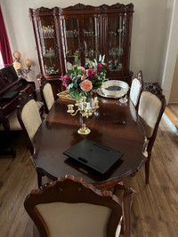 Stunning Italian dining table paired with a beautiful display