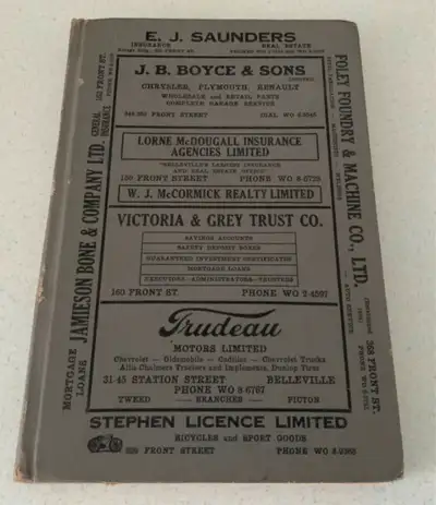 VERNON’S DIRECTORY Belleville Ontario - 1959, View more