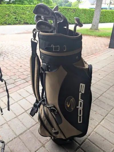 Golf clubs cobra bag and asstd, View more