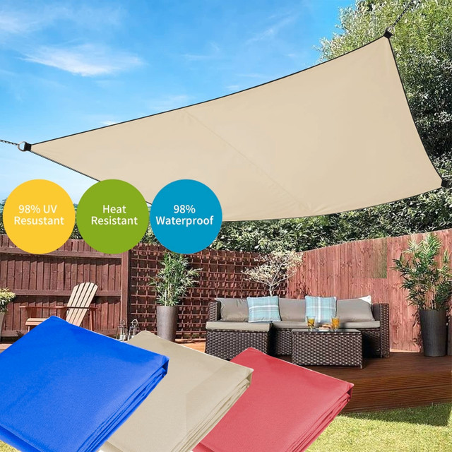 NEW NEUF 10'X10' Kaki Sun Shade Sail Voile d'ombrage Waterproof in Outdoor Décor in City of Montréal