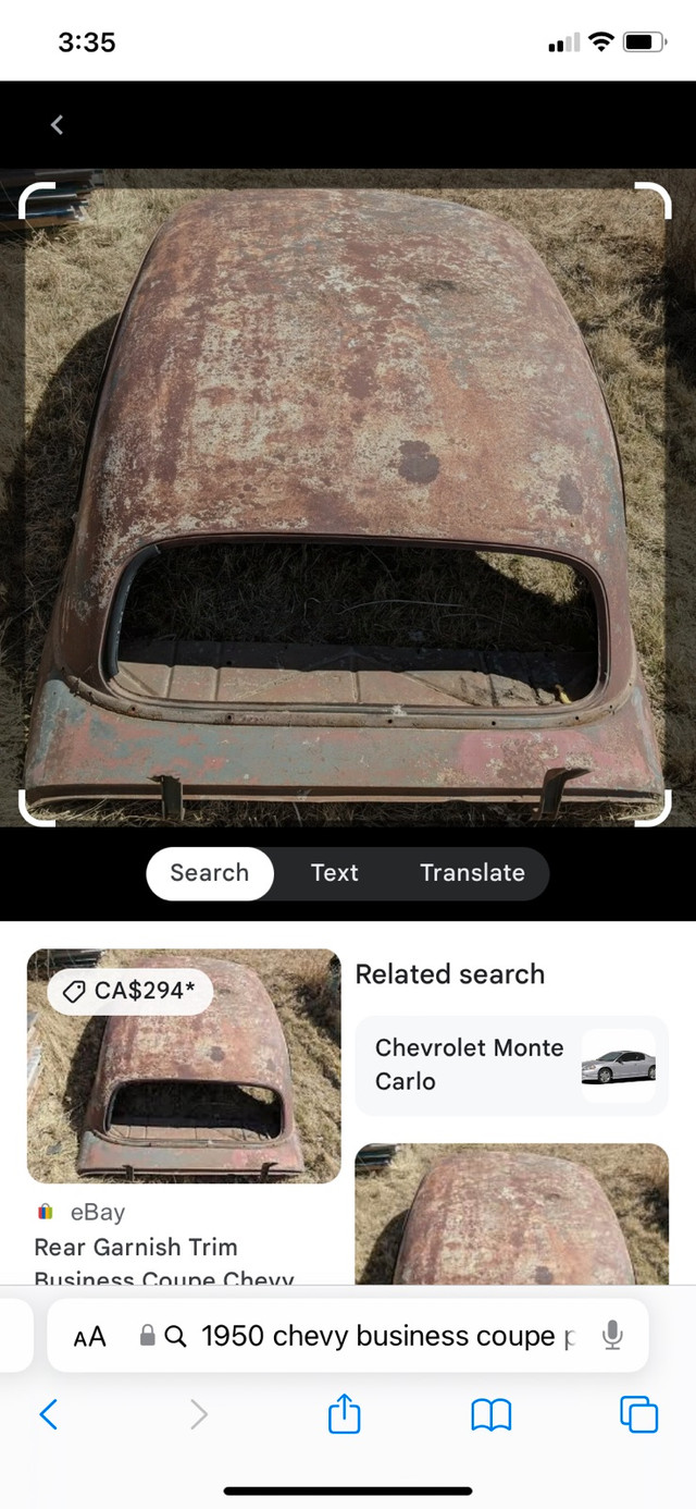 Looking for a 1950-52 Chev coupe roof  in Auto Body Parts in Sudbury - Image 2
