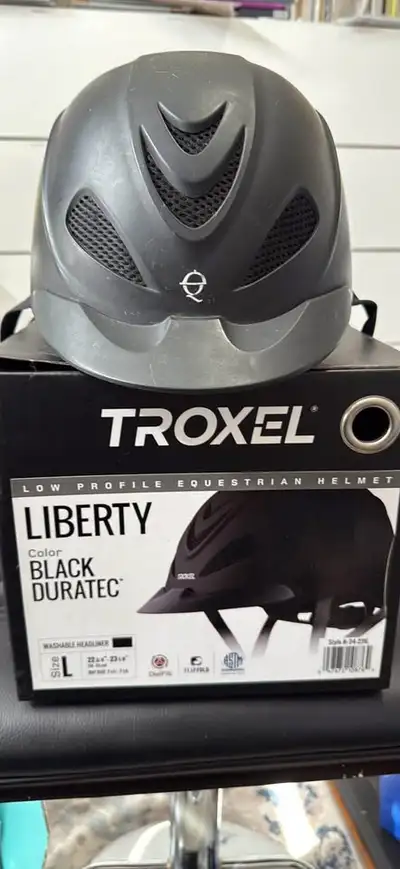 Troxel Low Profile Equestrian Helmet-Black-Used -Large, View more