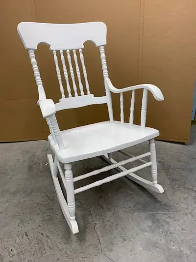 White Wooden Rocking Chair, View more