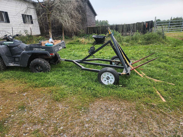 Pull behind, hand crake round bale puller. in Farming Equipment in North Bay