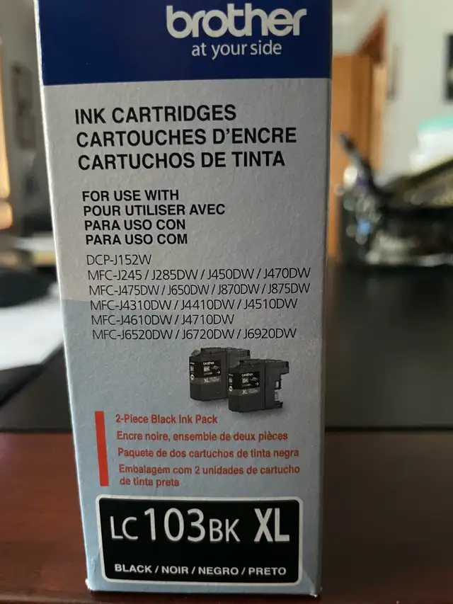 Brother ink cartridges Black LC103 & 3 color LC103CL value Pack in Printers, Scanners & Fax in Longueuil / South Shore - Image 5