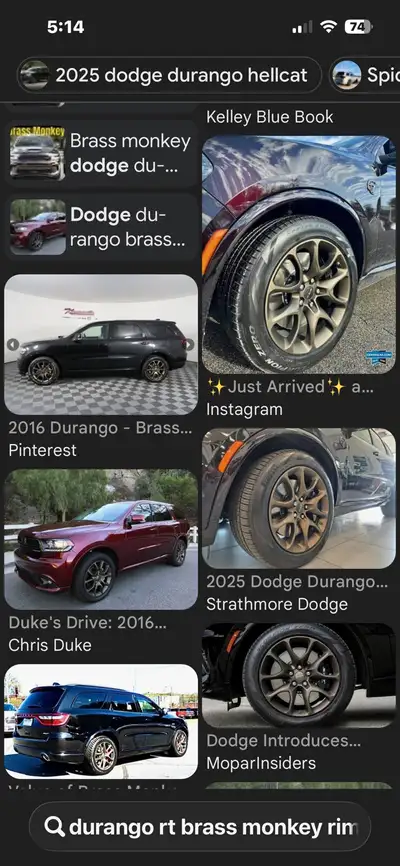 I am looking for a set of take off Durango SRT or RT plus rims and tires. If you have bought another...