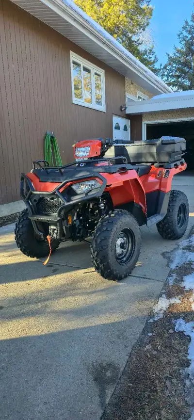 Great hunting quad. Like new very well taken care of. Clean stored indoors. 818km and 89hrs on motor...
