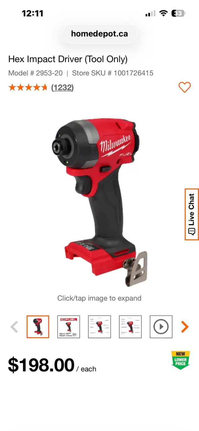Milwaukee Tool M18 FUEL 18-Volt Cordless Hex Impact Driver in Power Tools in Ottawa - Image 2