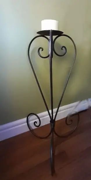 Wrought Iron 2 ½ Foot Tall Candle Stand, View more