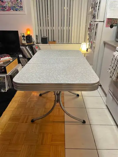 Vintage Mid-Century Formica Kitchen Table (Extendable), View more