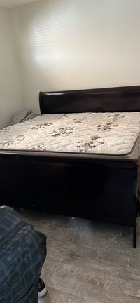 King size bed with mattress 