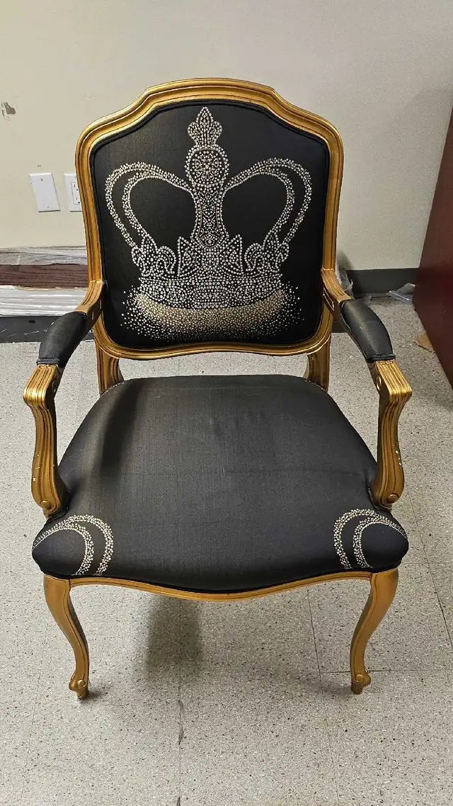 Custom Crown Wooden Armchair in Chairs & Recliners in City of Toronto - Image 2