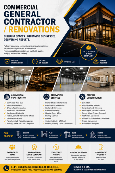 COMMERCIAL GENERAL CONTRACTOR / RENOVATIONS, View more