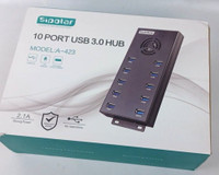 Sipolar-USB Hub- 10 Port USB Data Hub-Industrial USB Powered Hub