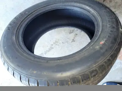 One tire available 225 55 16. Good tread depth but while it's dated, it was kept indoors. Best offer...