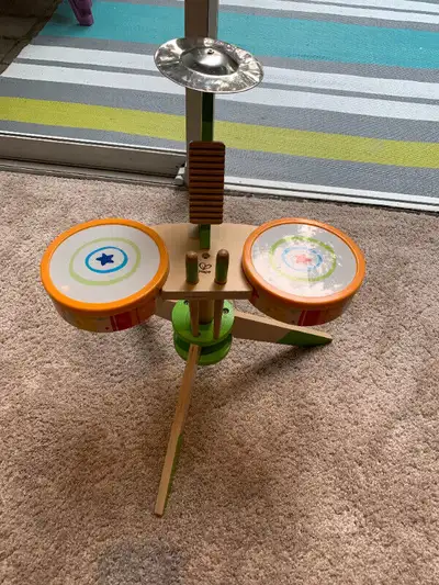 Hape wooden drum set, View more