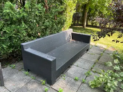 Outdoor Ratan 3-seat Sofa + foot rest, View more