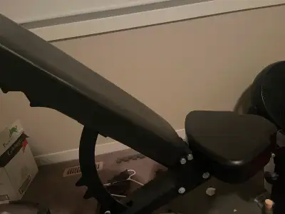 used workout bench/ leg press, View more