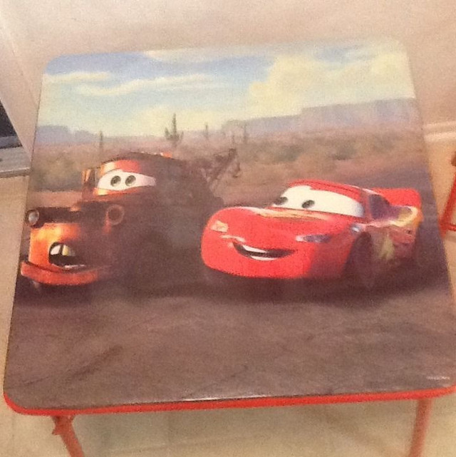 Disney cars Folding Table & Step 2 All Around Art Tower Table in Toys & Games in Oshawa / Durham Region