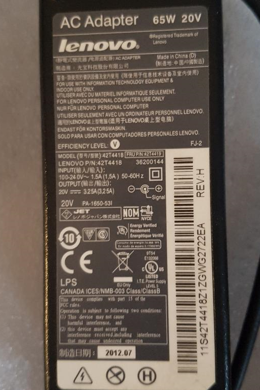 Genuine Lenovo AC adapter 65W 20V~ThinkPad laptops W power cord in Laptop Accessories in Markham / York Region - Image 5