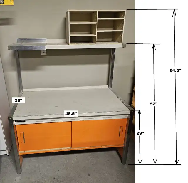 Metal Work Bench with Sliding Doors580123716359956482