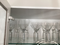 New 4 martini , 4 wine, 4 champagne flute crystal stemware