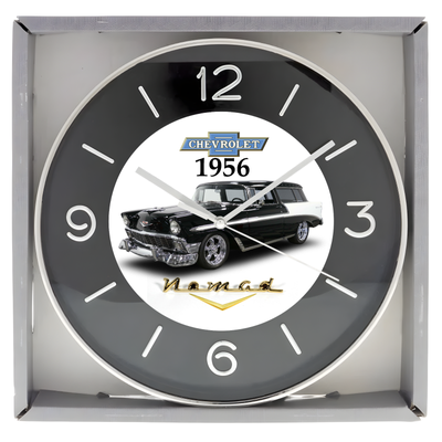 Brand new boxed wall clock approximately 10 inches in diameter featuring Custom designed artwork. Cl...