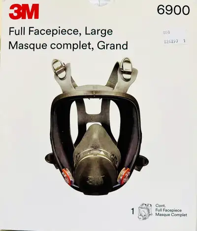 3M 6900 Full Face Respirator Large — New, 2x 60928 Cartridges., View more
