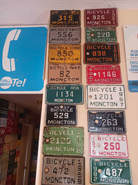 Wanted moncton bicycle  license plates