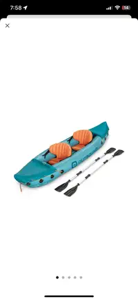 Outbound 2 ppl inflatable kayak with 2 paddle